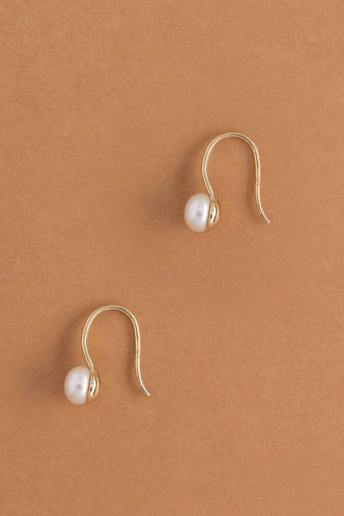 Classic Pearl U Hook Earrings - Nakamol