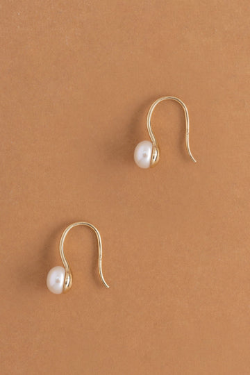 Classic Pearl U Hook Earrings - Nakamol