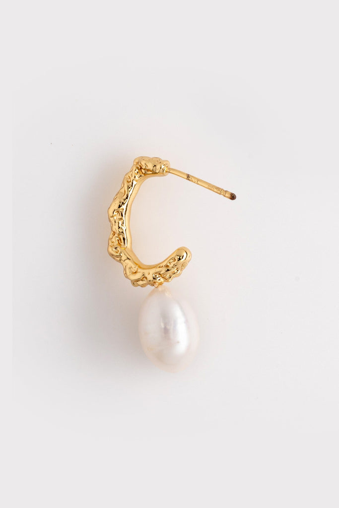 Half Moon Pearl Earrings - Nakamol