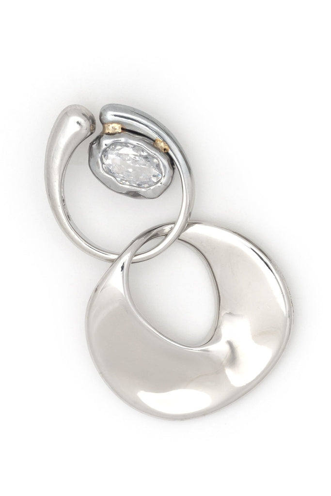 Double Drop Rhodium Earrings - Nakamol