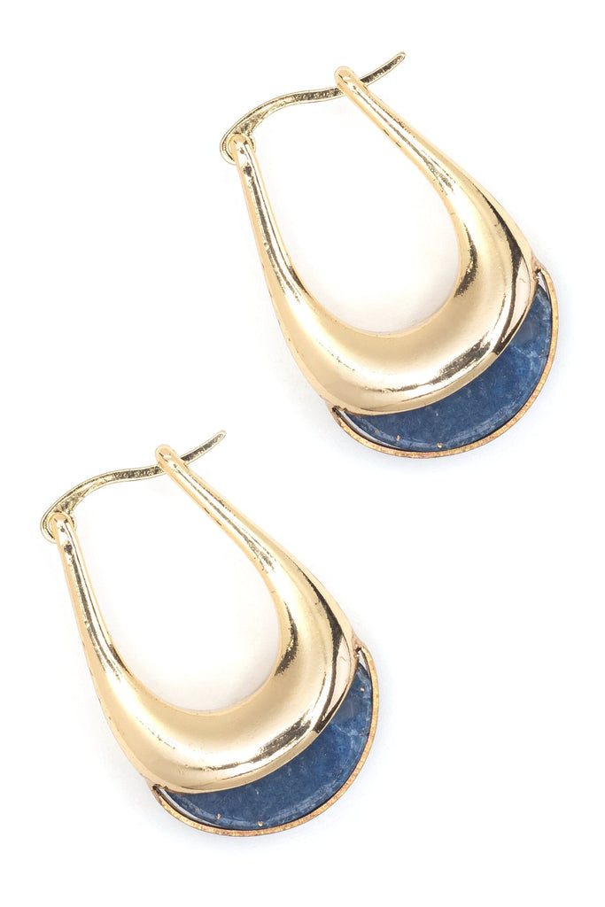 Lapis Lazuli Gold Lever Back Earrings - Nakamol