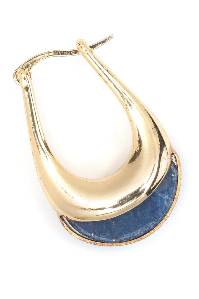 Lapis Lazuli Gold Lever Back Earrings - Nakamol