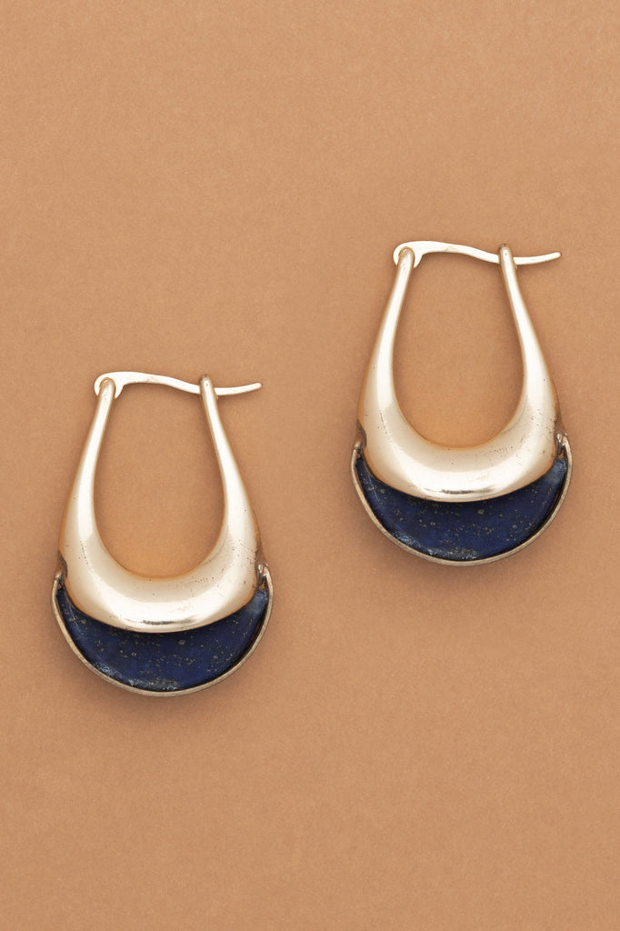 Lapis Lazuli Gold Lever Back Earrings - Nakamol