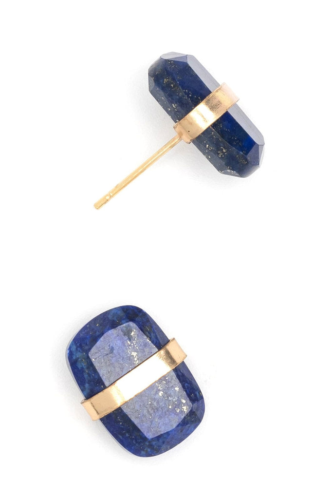 Baguette Lapis Earrings - Nakamol