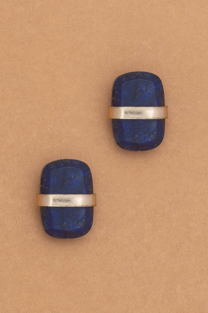 Baguette Lapis Earrings - Nakamol