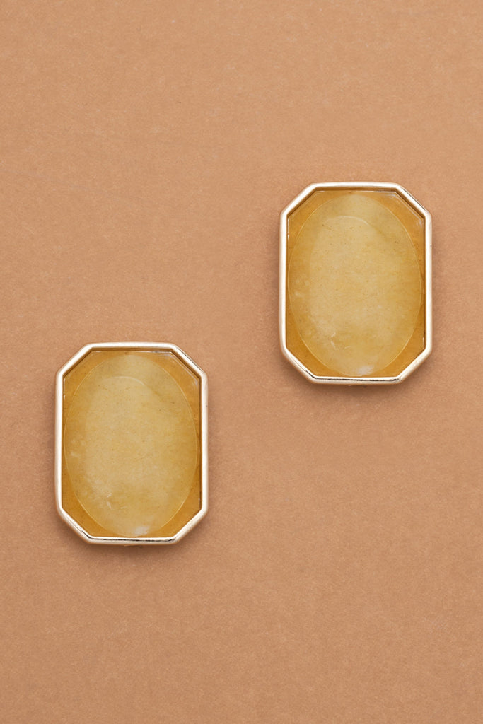 Yellow Gold Chunky Stud Earrings - Nakamol