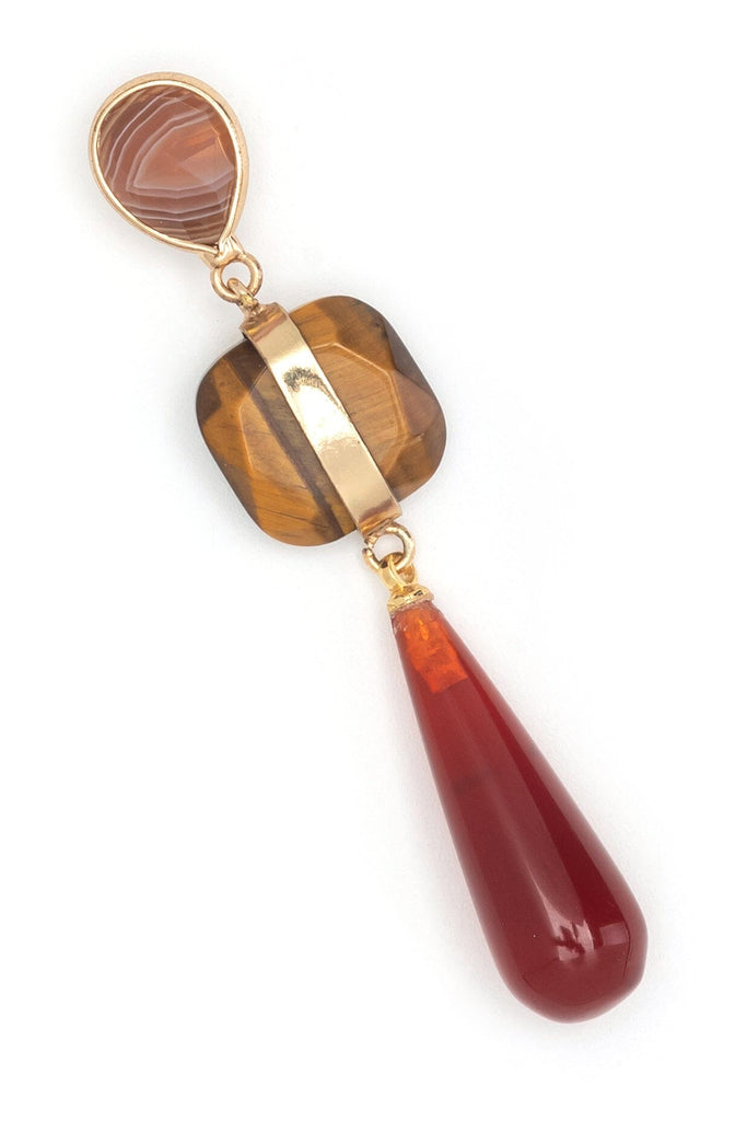 Geo Stone Drop Earrings - Nakamol