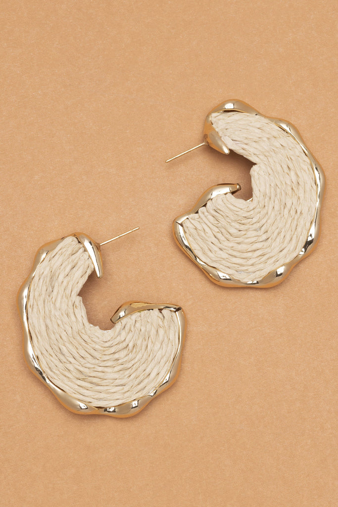 CRESCENT TEXTURED EARRINGS - Nakamol