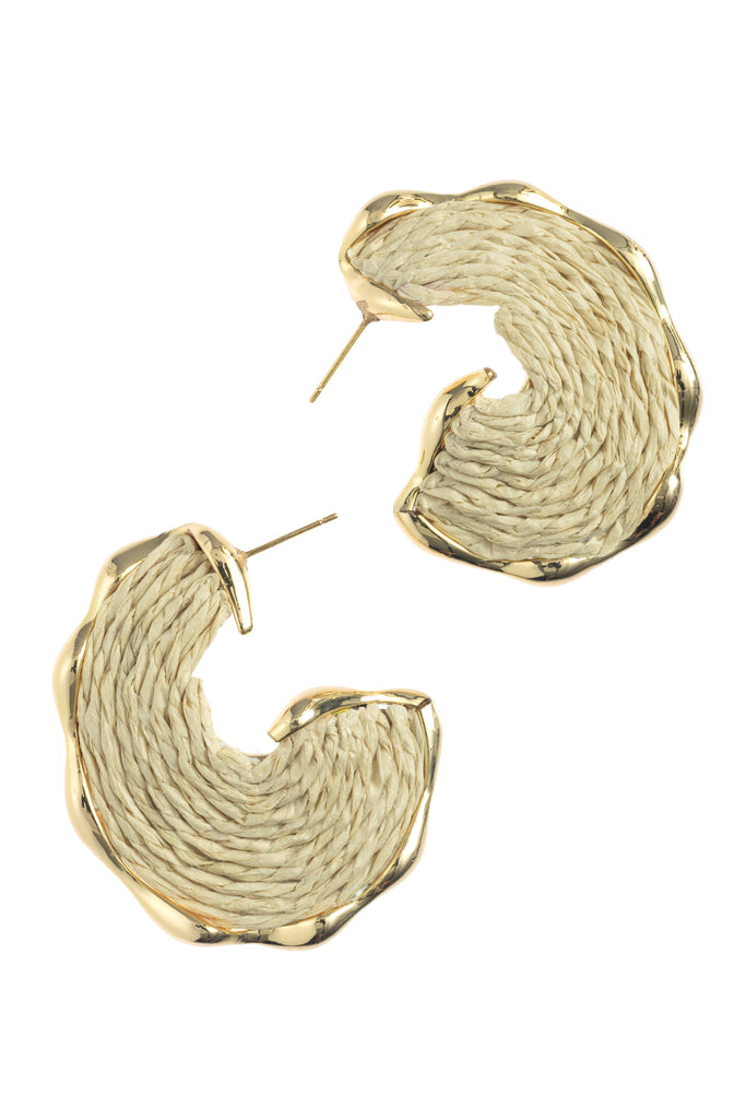 CRESCENT TEXTURED EARRINGS - Nakamol
