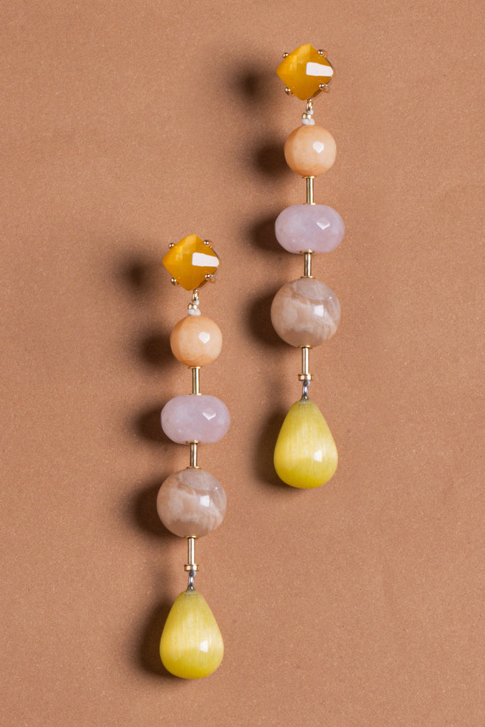 Pastel Gem Drop Earrings - Nakamol