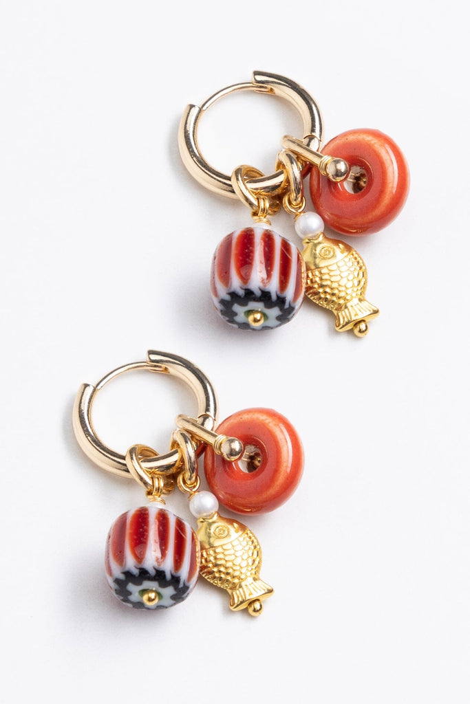 Orange Candy Charm Earrings - Nakamol