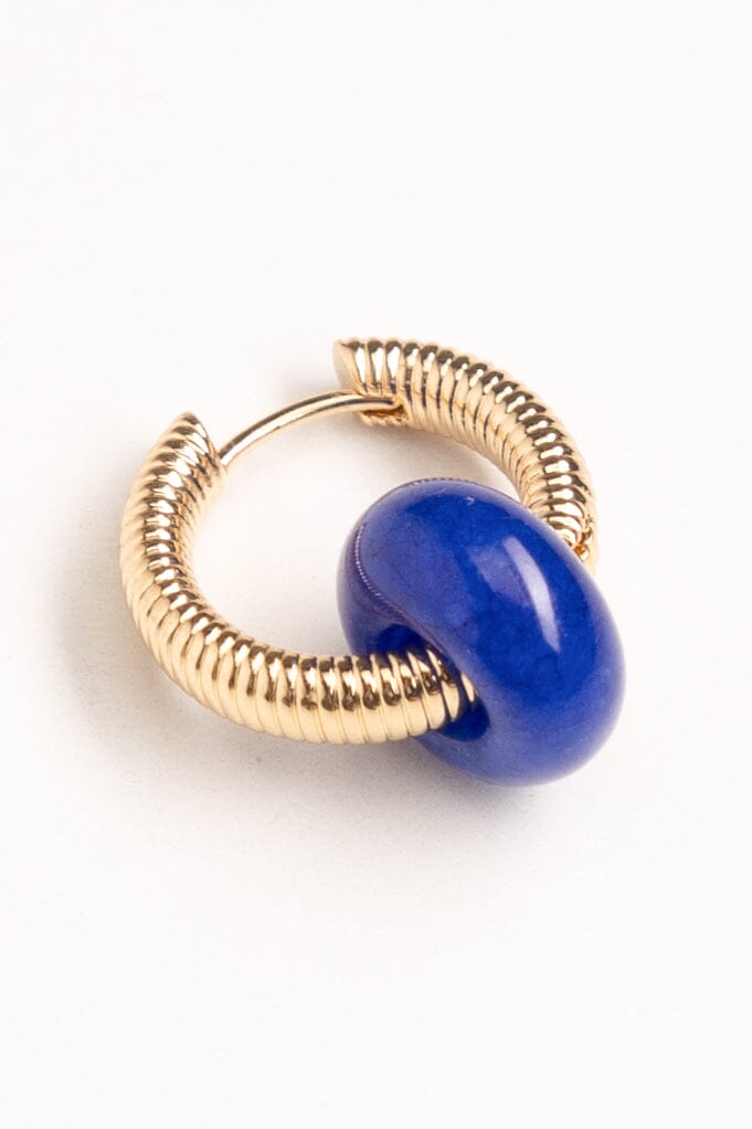 Chunky Blue Bead Earrings - Nakamol