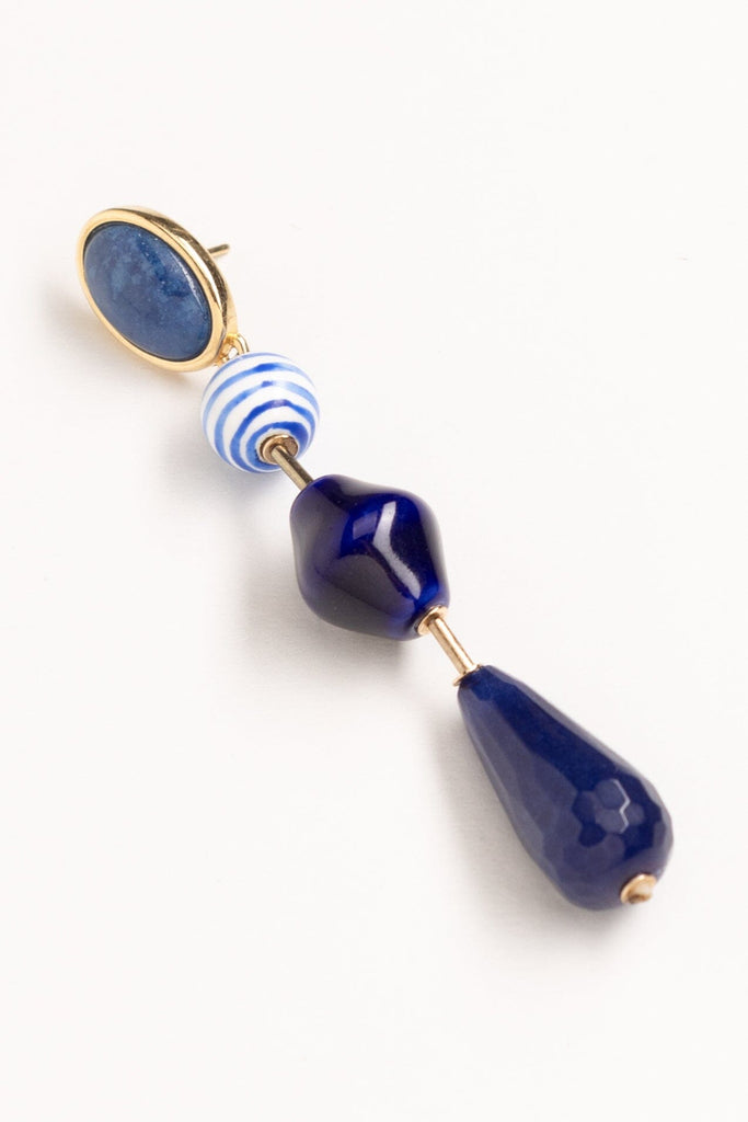 Lapis Noir Gemstone Earrings - Nakamol