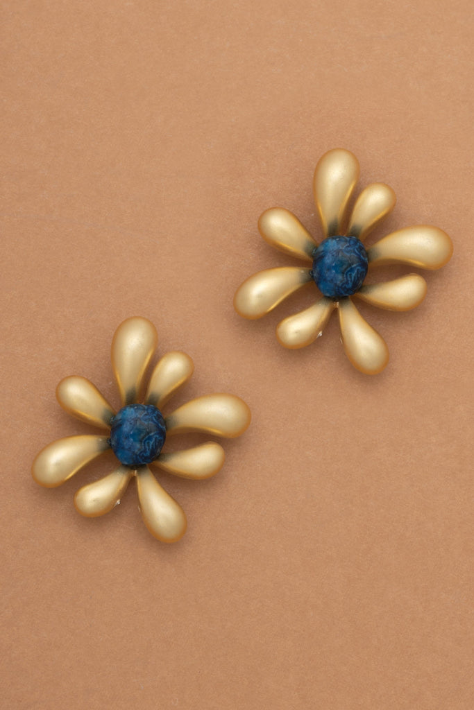 Blue Flora Earrings - Nakamol
