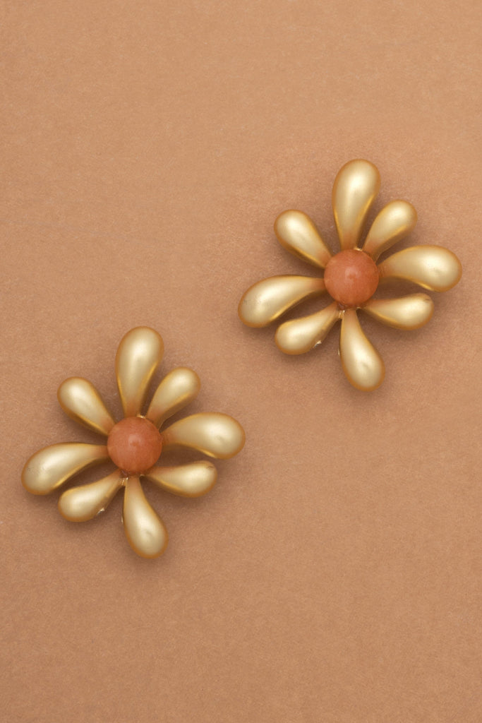 Orange Flora Earrings - Nakamol