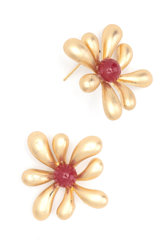 Ruby Flora Earrings - Nakamol