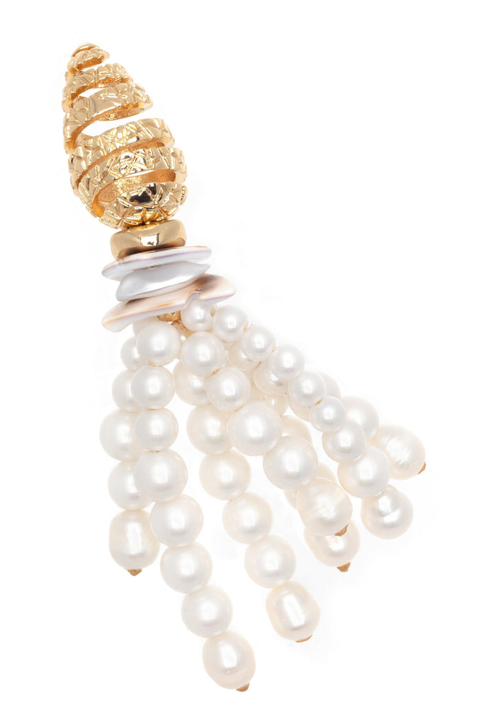Pearl Fringe Conus Earrings - Nakamol