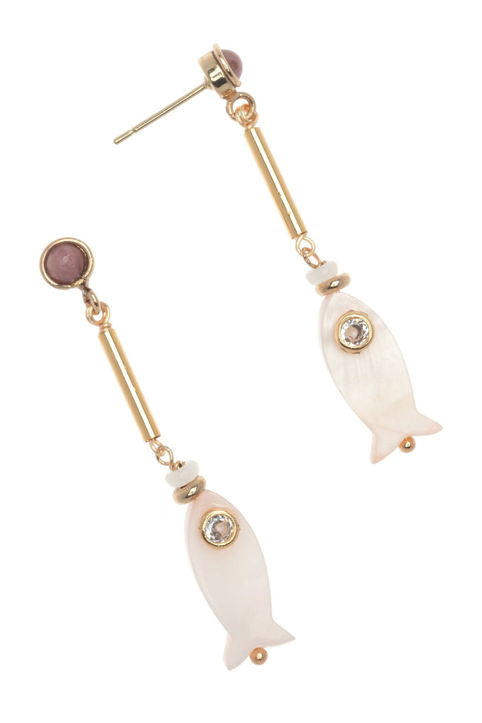 Fish Shell Drop Earrings - Nakamol