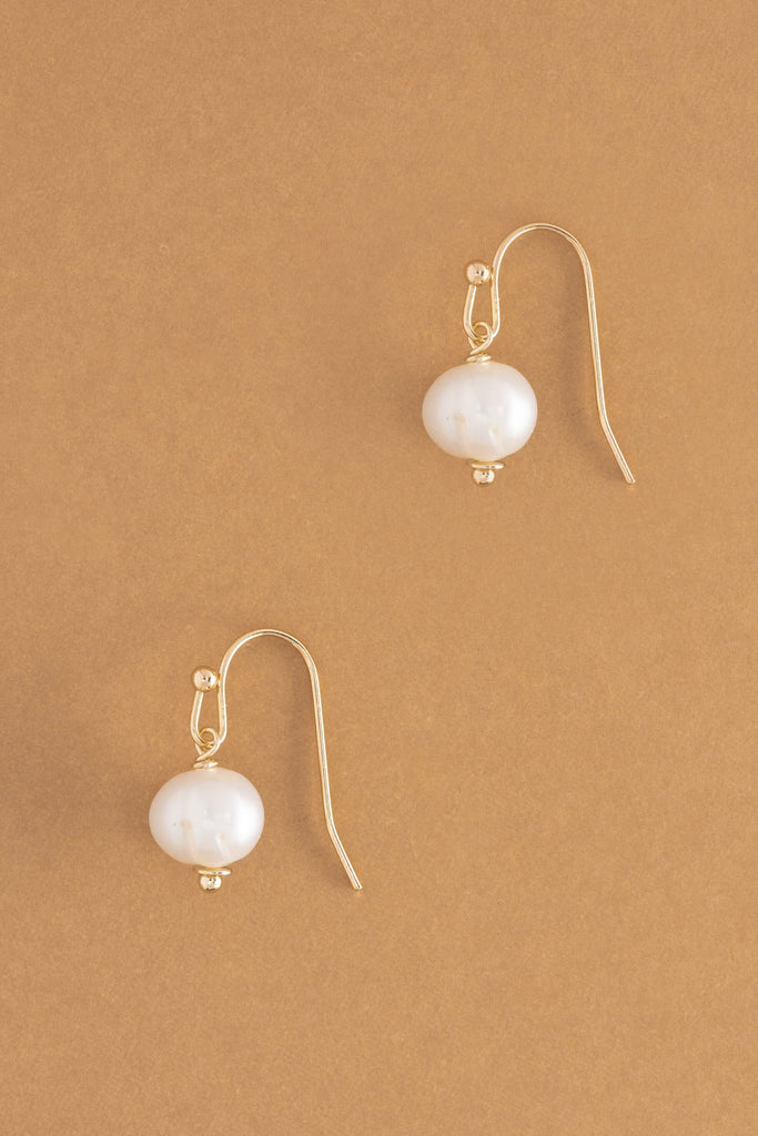 Freshwater White Pearl Earrings - Nakamol