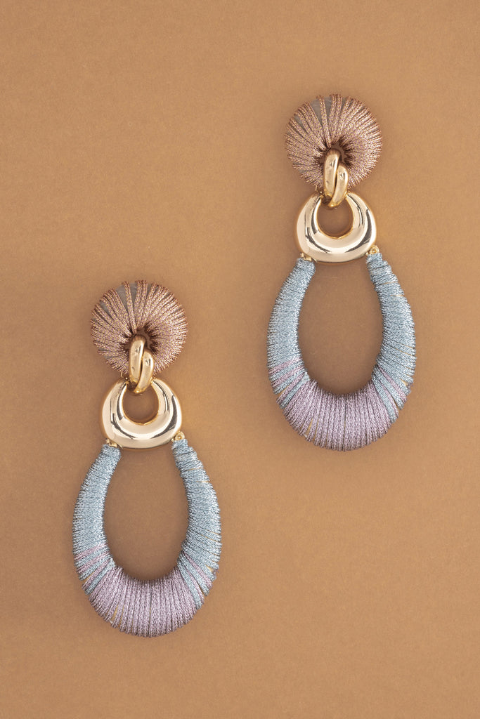 Twilight Silk Oval Fashion Earrings - Nakamol