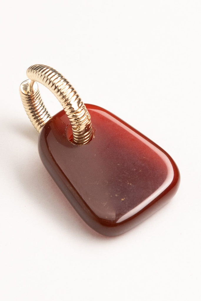 Maroon Candy Stone Drop Earrings - Nakamol