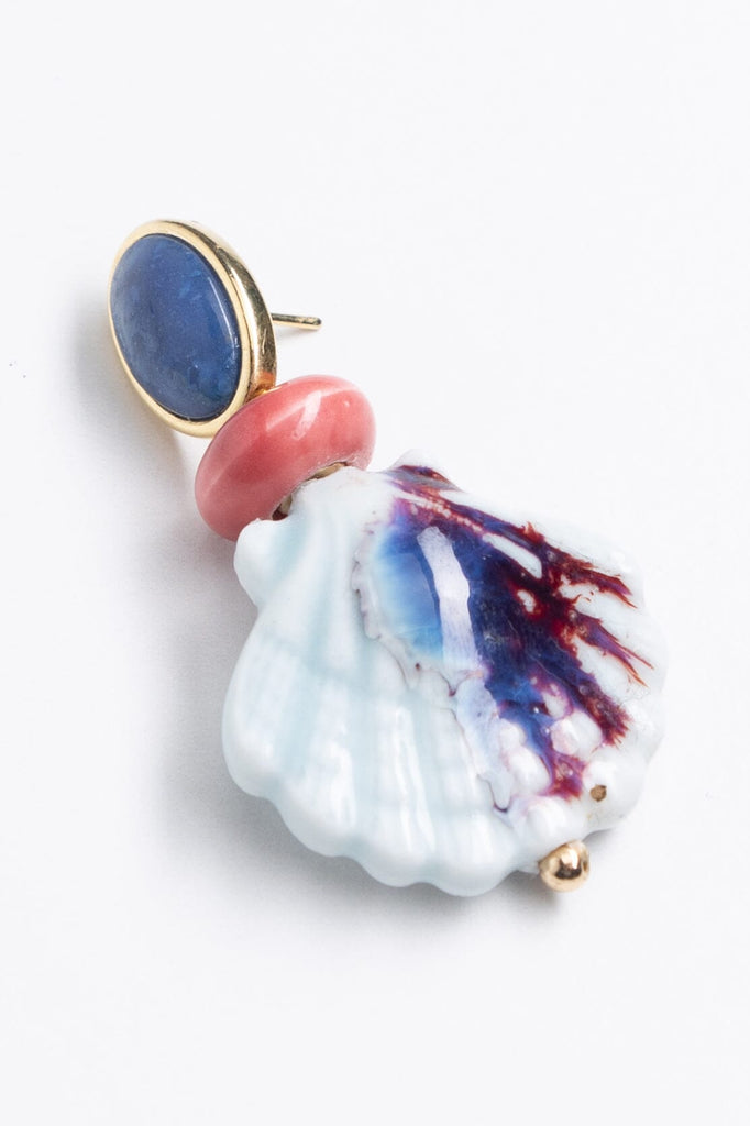 Blue Shell Drop Earrings - Nakamol