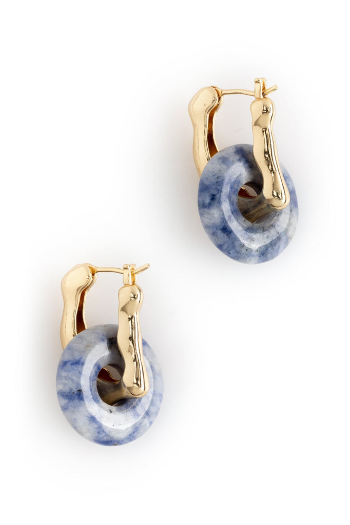 Sodalite Disc Earrings - Nakamol