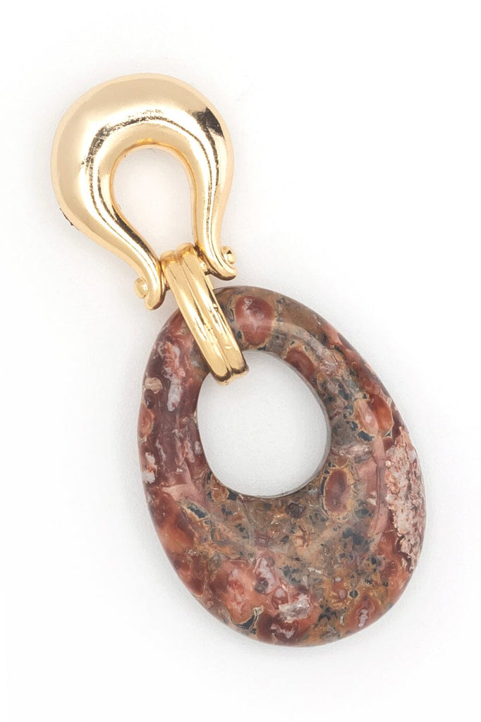 Brown Agate Geo Earrings - Nakamol