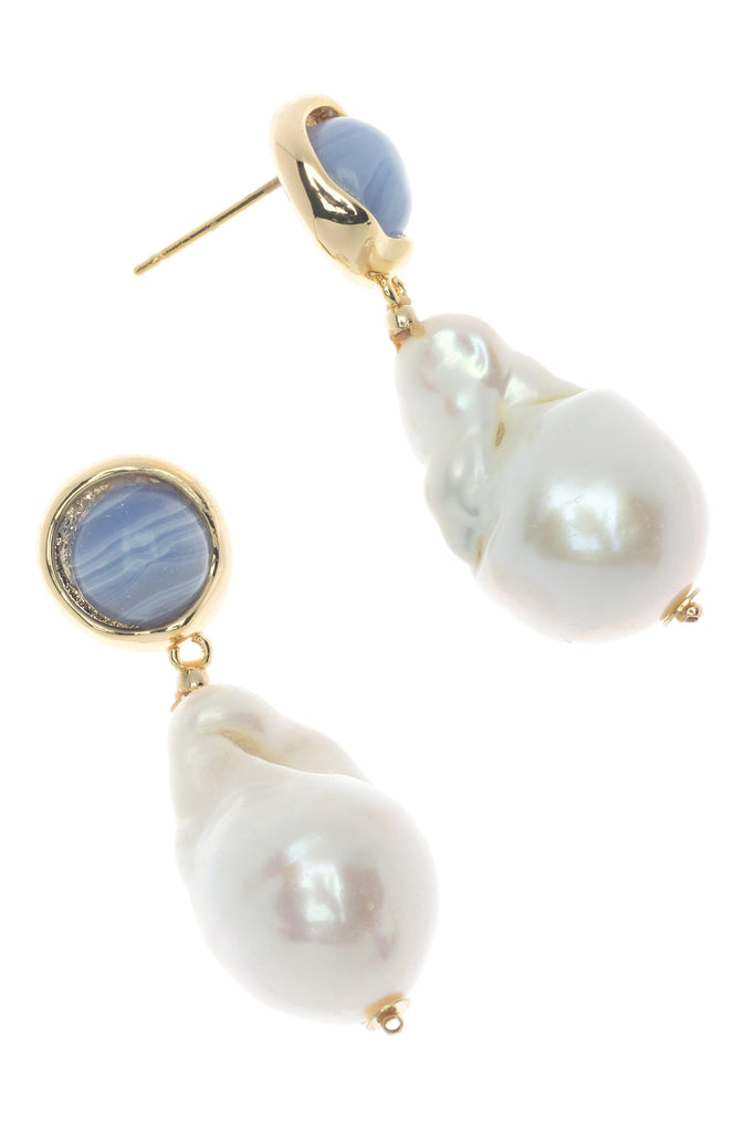 Baroque Pearl Drop Earrings - Nakamol