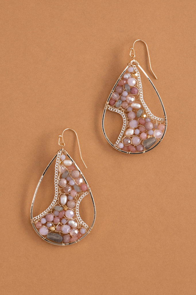 Blushing Woven Curve Earrings - Nakamol