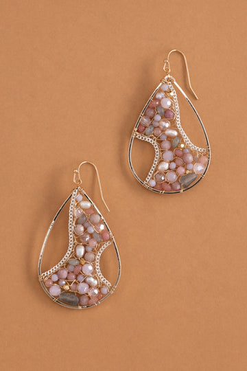 Blushing Woven Curve Earrings - Nakamol