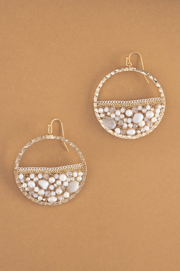 Moonstone Beaded Earrings - Nakamol