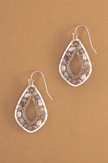 Pink Pearl Teardrop Earrings - Nakamol