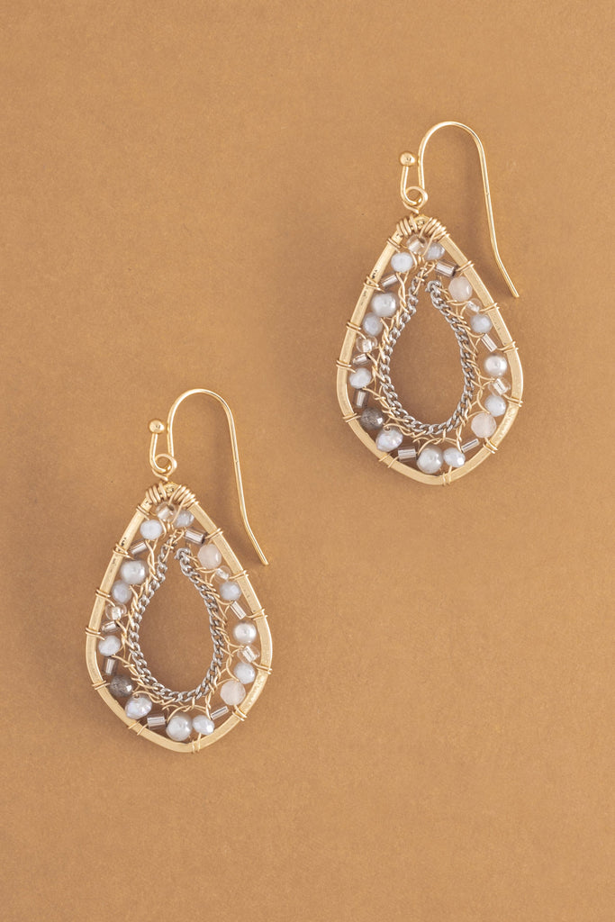 Silver Pearl Mix Earrings - Nakamol