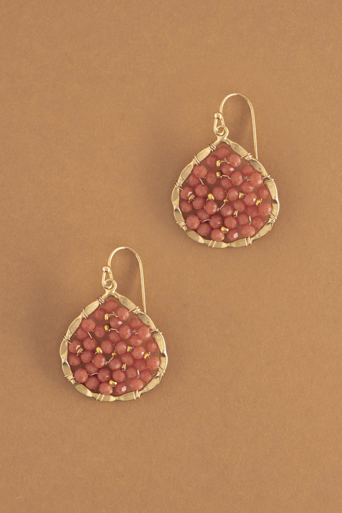 Tangerine Beaded Earrings - Nakamol