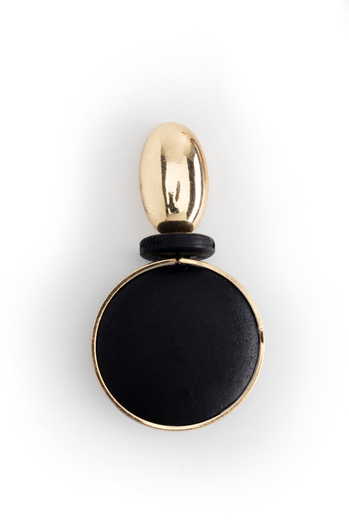 Black Coin Drop Earrings - Nakamol