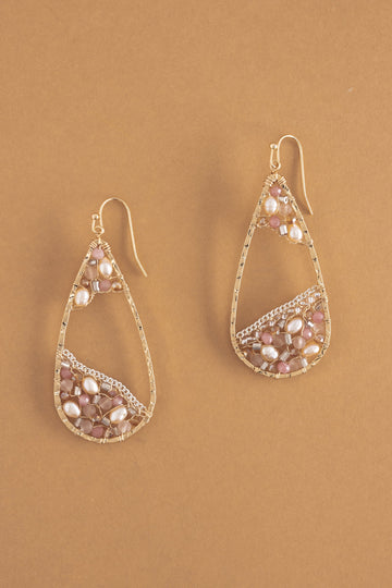 Blushing Pink Beaded Earrings - Nakamol