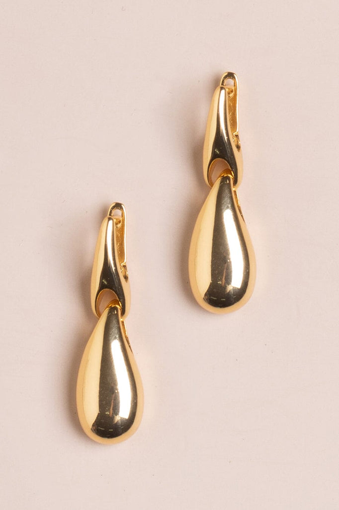 Golden Waterdrop Earrings - Nakamol