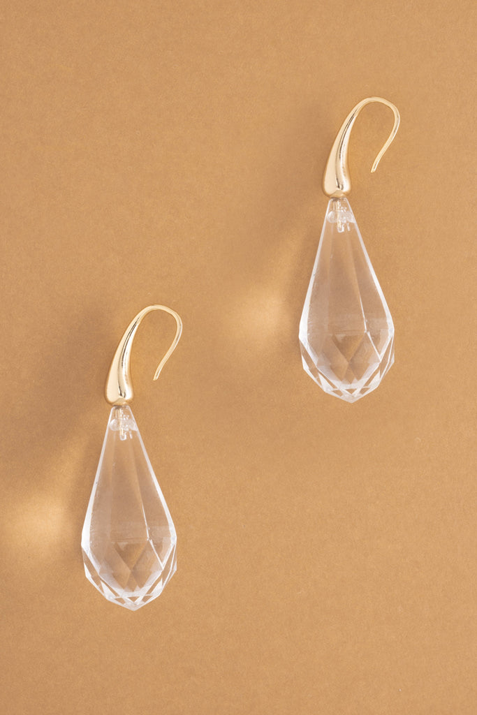 Faceted Crystal Drop Earrings - Nakamol