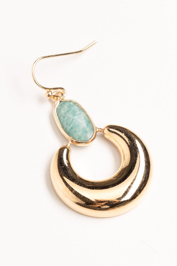 Golden Amazonite Short Drop Earrings - Nakamol