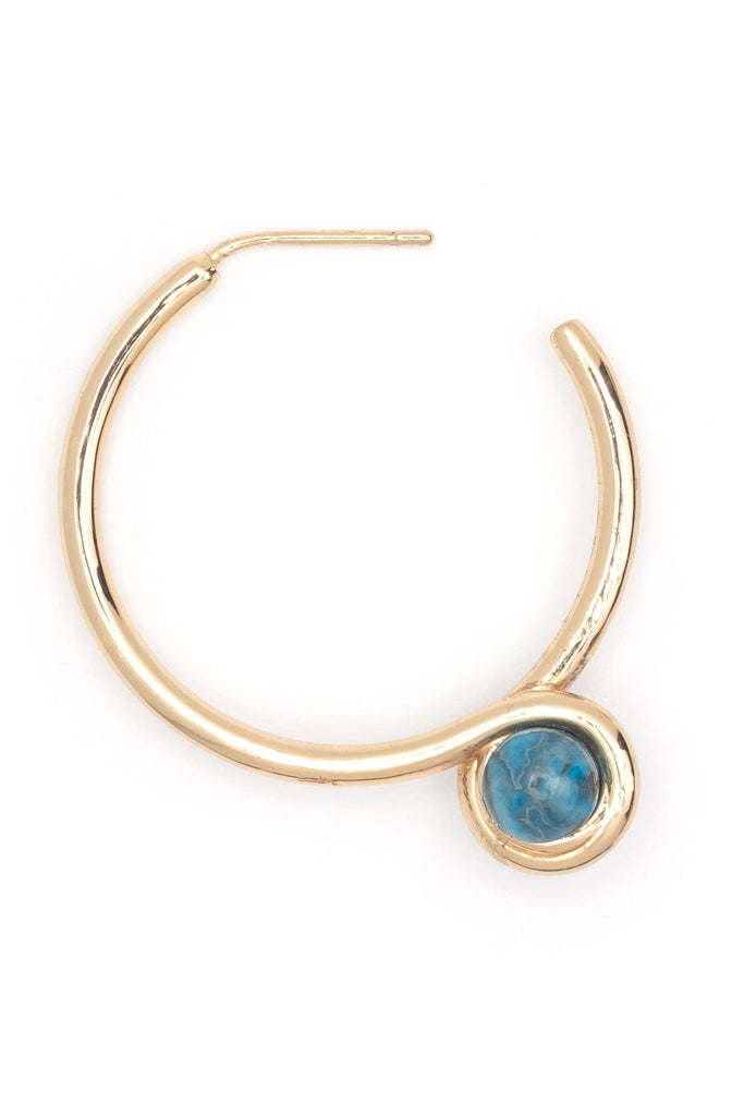 Twist Blue Gold Earrings - Nakamol