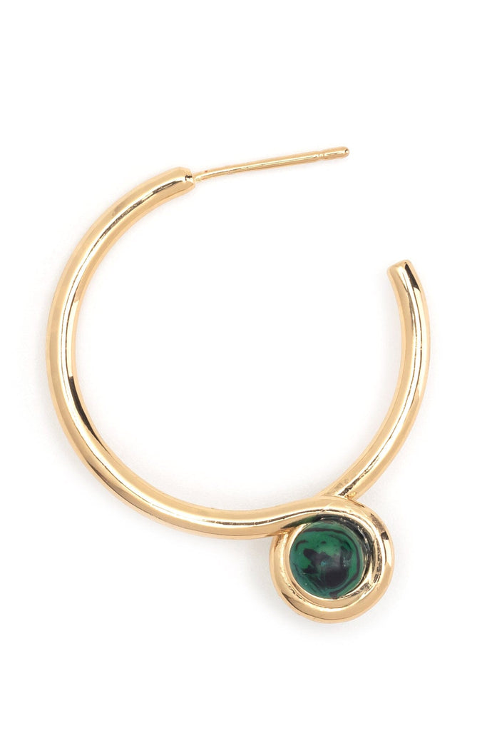 Twist Green Gold Earrings - Nakamol