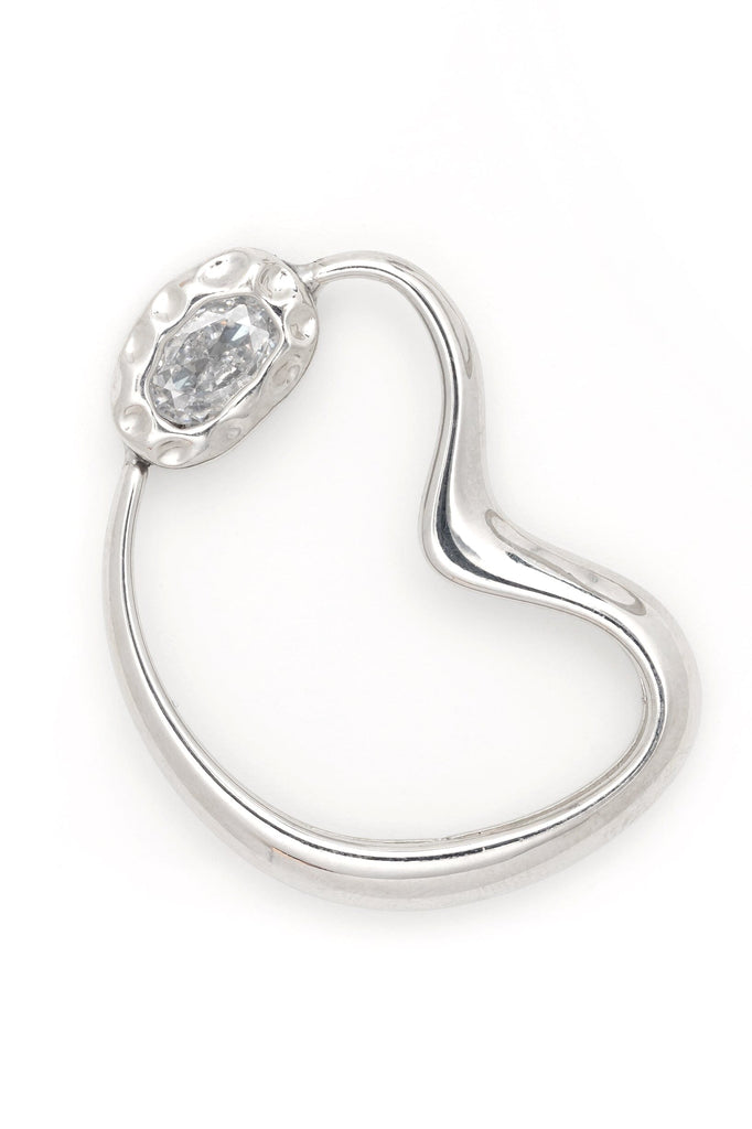 Clear Crystal Curved Earrings - Nakamol