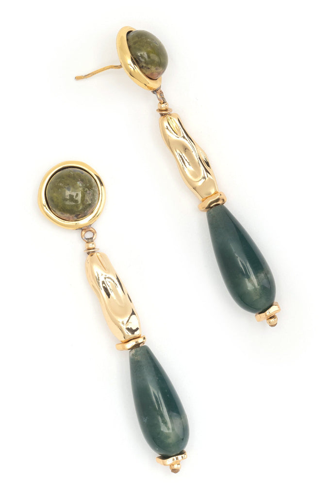 Unakite Long Drop Earrings - Nakamol