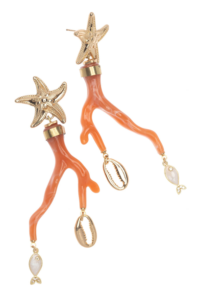 Coral Charm Earrings - Nakamol