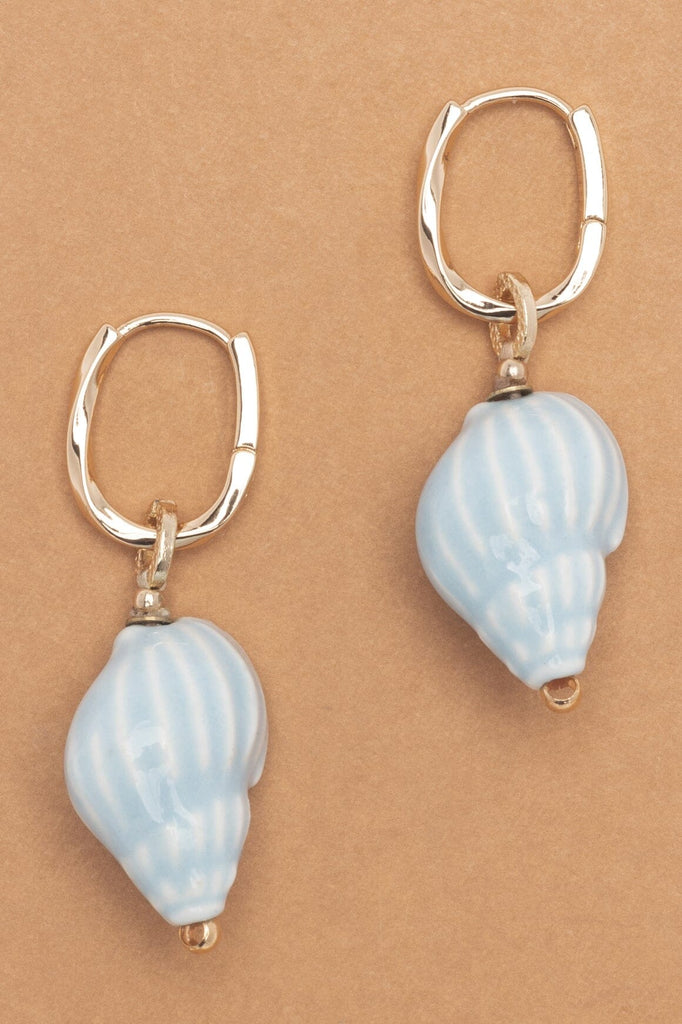 Blue Conu Drop Errings - Nakamol