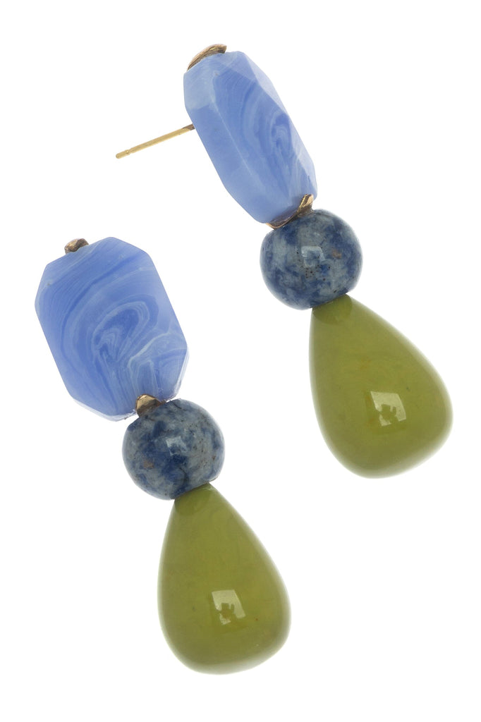 BLUE LACE AGATE SODALITE EARRINGS - Nakamol