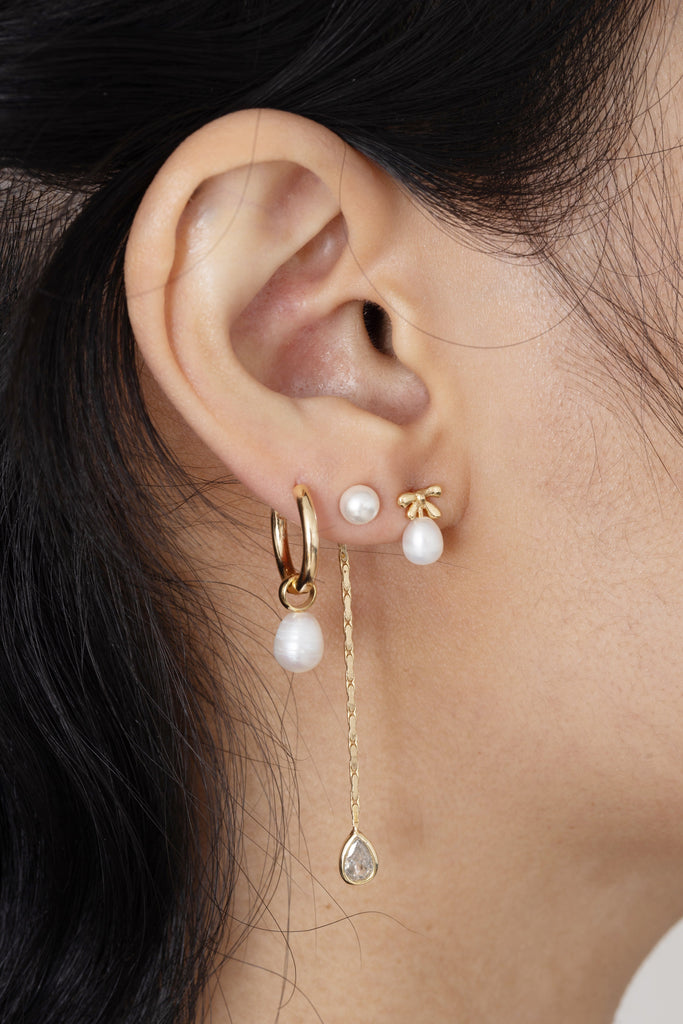 Classic Pearl Charm Earrings Set - Nakamol