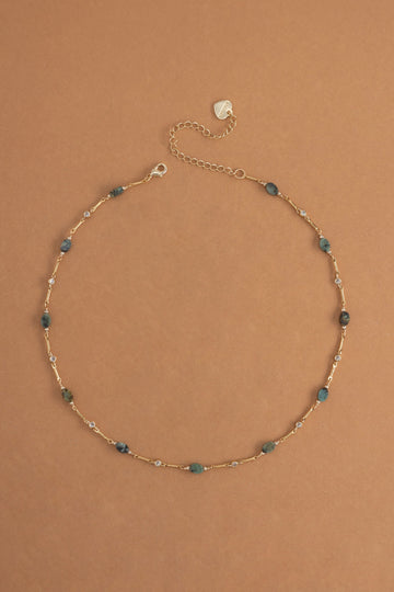 Amazonite Gold Dainty Necklace - Nakamol