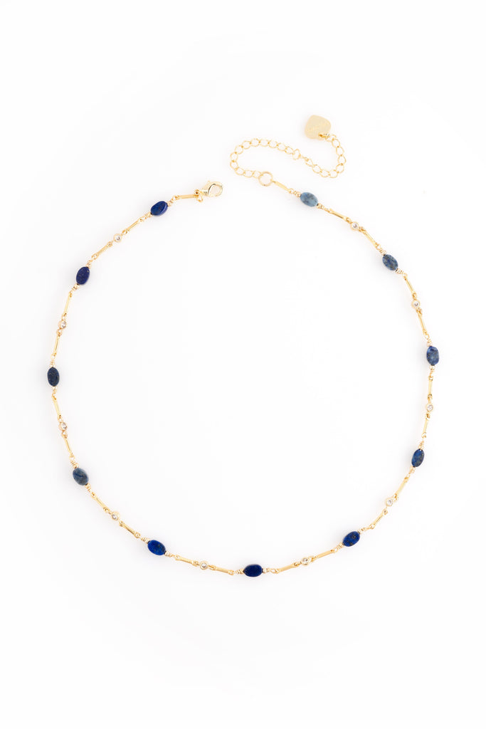 Lapis Lazuli Gold Dainty Necklace - Nakamol